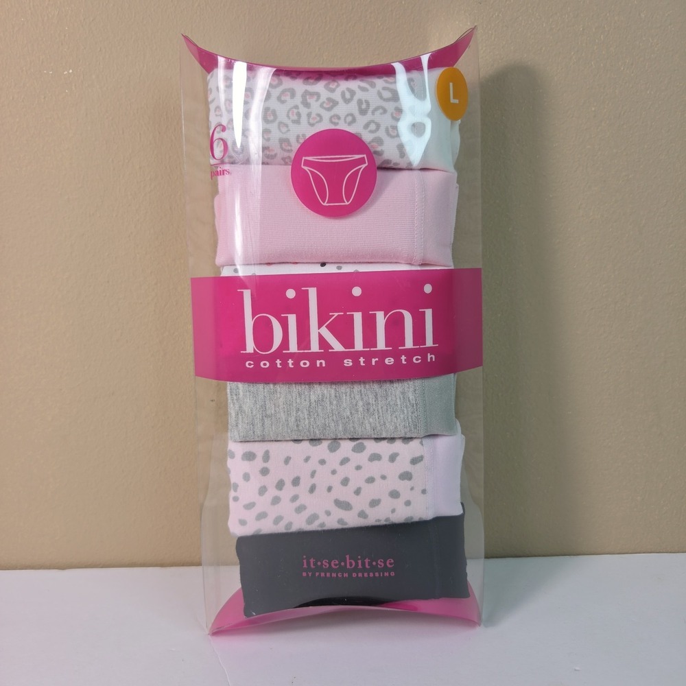 It.se.bit.se Women's Cotton And Spandex 6 Pack Bikini Panties Multicolor NEW